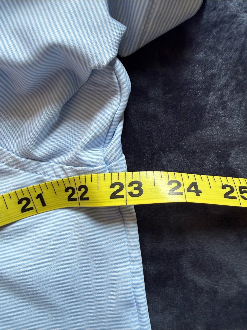 Peter Millar Summer Comfort Wendy’s Logo Polo Men’s M Blue Stripe Golf Shirt - Picture 4 of 5